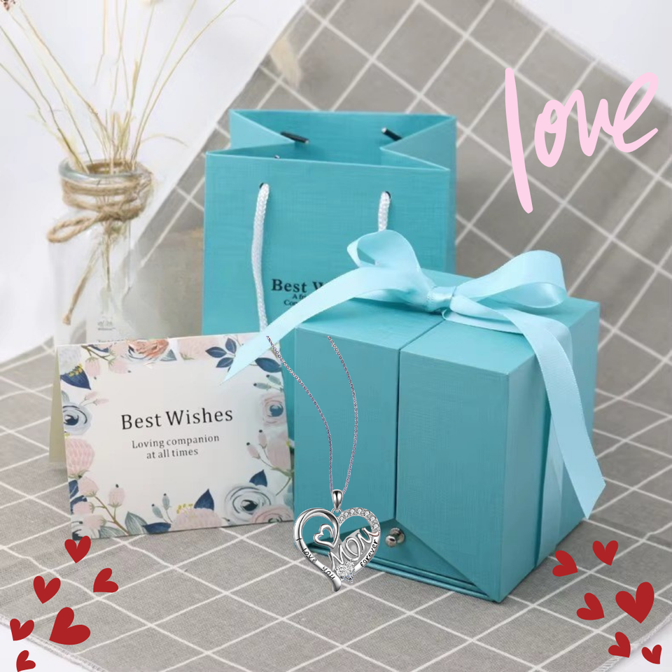 PACK ROSA ROJA + COLLAR MOM + CAJA SORPRESA