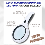 LUPA MAGNIFICADORA DE LECTURA CON LUZ LED