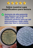 LUPA MAGNIFICADORA DE LECTURA CON LUZ LED