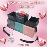 PACK ROSA ROJA + COLLAR MOM + CAJA SORPRESA