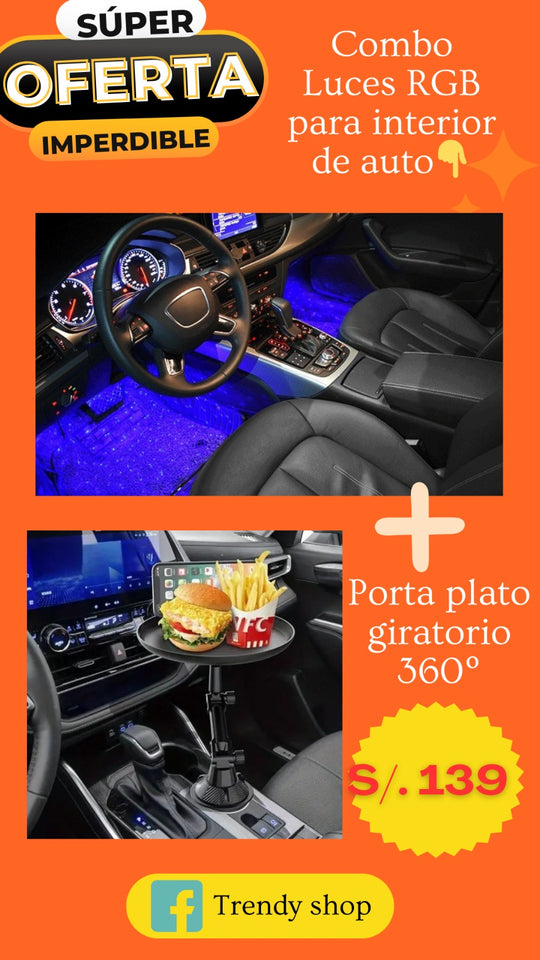 AUTOGLOW LUCES PARA INTERIOR DE AUTO