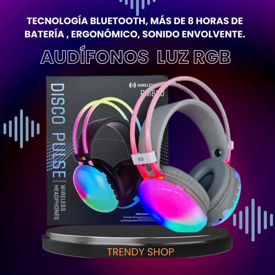 AUDÍFONOS PRO LUZ RGB